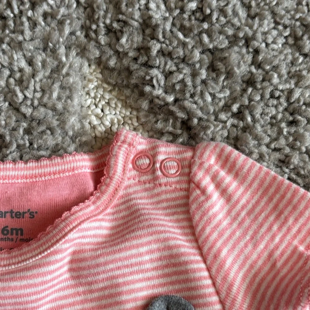 Carter's Pink Striped and Polka Dot Tee